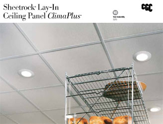 Sheetrock lay in ceiling Panel Climaplus